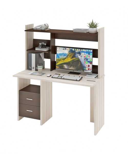 Компьютерный стол Домино Lite СКЛ-Прям130+НКЛ-130 (правый) Мэрдэс - 13810 ₽