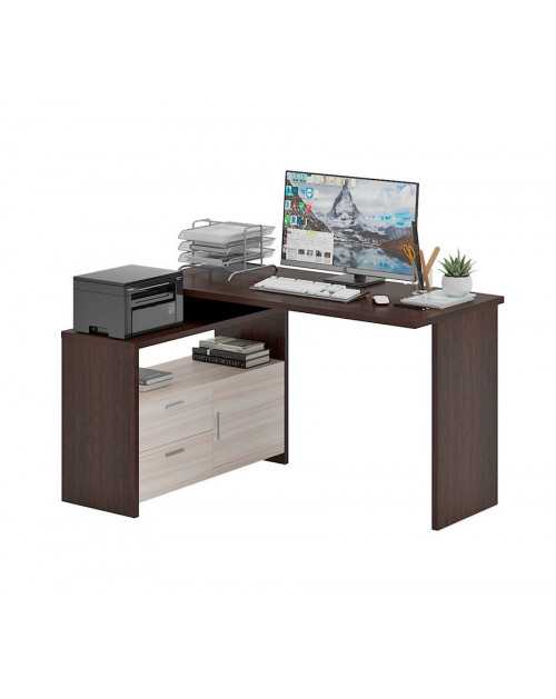 Компьютерный стол Домино Lite СКЛ-Угл130+НКЛ-120 (правый) фото Stolmag