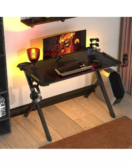 Стол для компьютера (для геймеров) EUREKA ERK-EDK-R1S, черный фото Stolmag