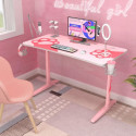 Стол для компьютера (для геймеров) EUREKA GIP 47, Pink фото Stolmag