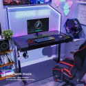Стол для компьютера (для геймеров) EUREKA со стеклянной столешницей и RGB-подсветкой GTG-I43 Explorer edition фото Stolmag