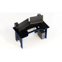 Компьютерный стол СКП-2 GL-2 черный с синим G-Line - 5440 ₽