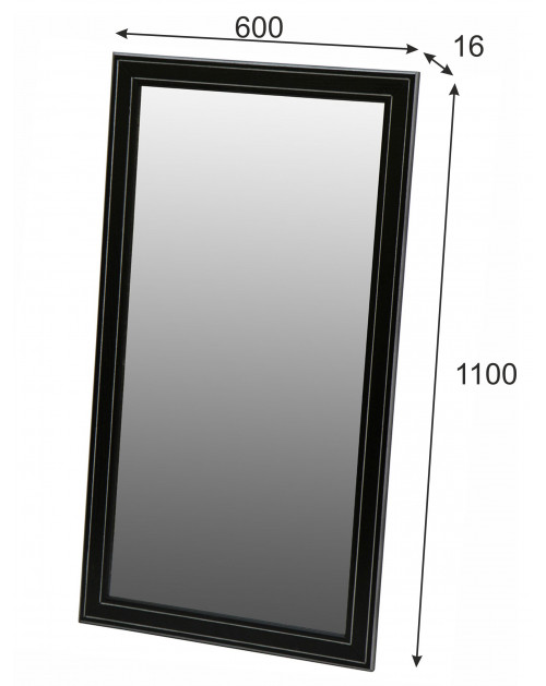 Зеркало Васко В 61Н венге/серебро 110 см х 60 см фото Stolmag