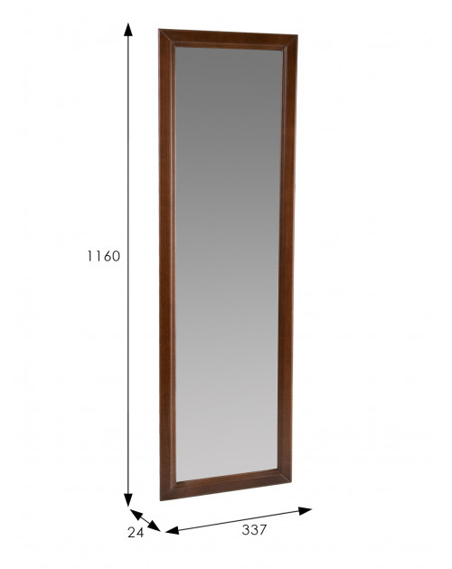 Зеркало настенное Селена средне-коричневый 116 см х 33,7 см фото Stolmag
