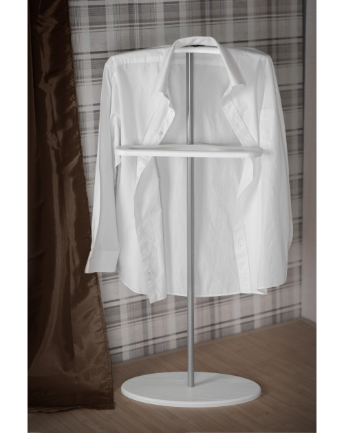 Вешалка костюмная Дэви 3 металлик/белый фото Stolmag