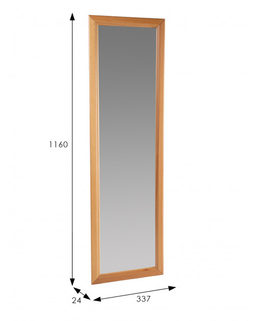 Зеркало настенное Селена светло-коричневый 116 см х 33,7 см фото Stolmag