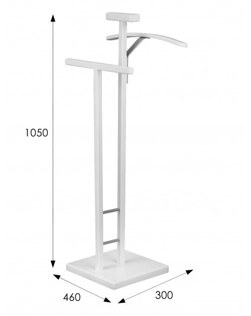 Вешалка костюмная ГАЛАНТ 340 металлик/ белый фото Stolmag
