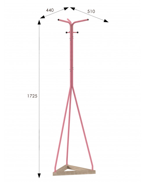 Вешалка напольная Галилео 213 розовый/шимо фото Stolmag