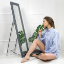 Зеркало напольное BeautyStyle 8 серый графит 138 см х 35 см фото Stolmag