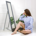 Зеркало напольное BeautyStyle 8 серый графит 138 см х 35 см фото Stolmag
