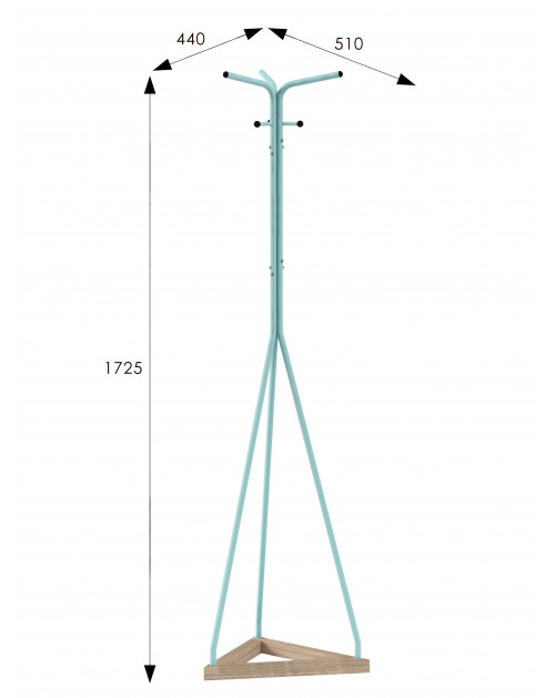 Вешалка напольная Галилео 213 бирюзовый/шимо фото Stolmag