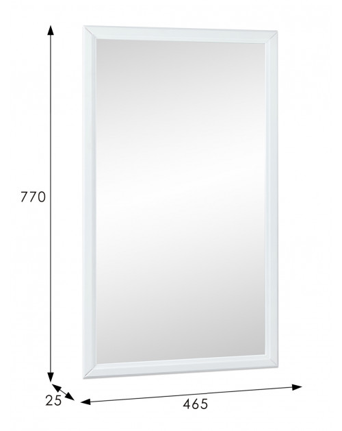 Зеркало настенное Артемида белый 77 см х 46, 5 см фото Stolmag