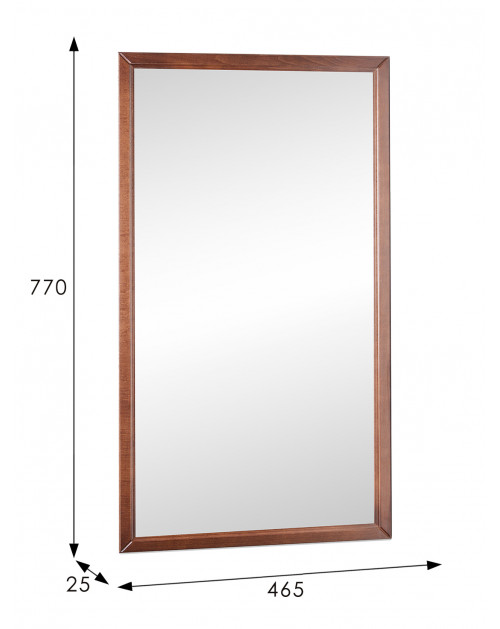 Зеркало настенное Артемида средне-коричневый 77 см х 46, 5 см фото Stolmag