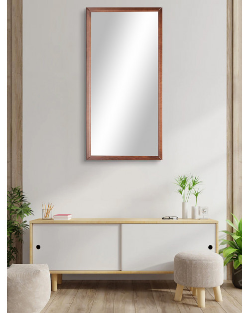 Зеркало настенное Ника средне- коричневый 119,5 см x 60 см фото Stolmag