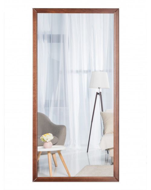 Зеркало настенное Ника средне- коричневый 119,5 см x 60 см фото Stolmag