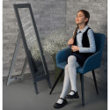 Зеркало напольное BeautyStyle 1 серый графит 138 см х 35 см фото Stolmag