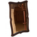 Зеркало навесное Берже 23 темно-коричневый 97 см х 67 см фото Stolmag