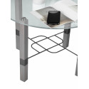 Стол журнальный Лючия 3101 серый бетон/серый/прозрачное фото Stolmag