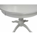 Стол обеденный Моро 04 раздвижной белый/серебро 100/140*100 Мебелик фото