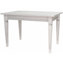 Стол обеденный Васко В 86Н белый/серебро 120/170*80 Мебелик фото