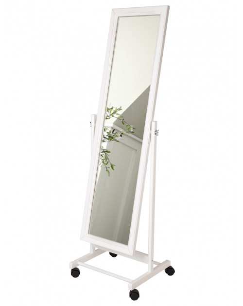 Зеркало напольное BeautyStyle 27 белый 135 см х 42,5 см фото Stolmag
