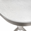 Стол обеденный Тарун 3 раздвижной белый/серебро 150/200*84 фото Stolmag