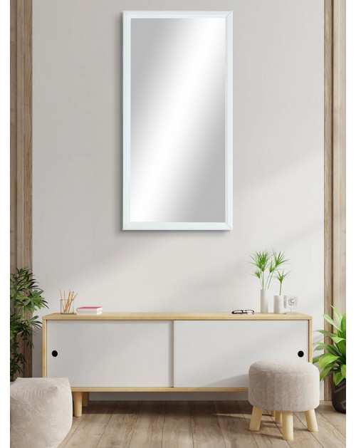 Зеркало настенное Ника белый 119,5 см x 60 см фото Stolmag