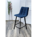 Полубарный стул CHILLI-QB SQUARE синий 29, велюр / черный каркас (H66cm) М-City М-Сити фото