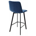 Полубарный стул CHILLI-QB SQUARE синий 29, велюр / черный каркас (H66cm) М-City М-Сити фото