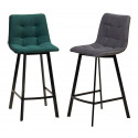 Полубарный стул CHILLI-QB SQUARE зеленый 19, велюр / черный каркас (H66cm) М-City М-Сити фото