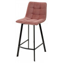 Полубарный стул CHILLI-QB SQUARE розовый 15, велюр / черный каркас (H66cm) М-City М-Сити фото
