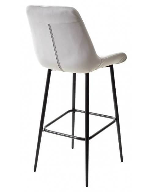Барный стул ХОФМАН, цвет H-09 Светло-серый, велюр / черный каркас М-City М-Сити фото