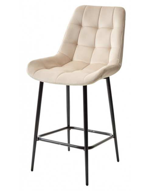 Полубарный стул ХОФМАН, цвет H-06 Бежевый, велюр / черный каркас H63cm М-City М-Сити фото