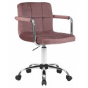 Офисное кресло для персонала DOBRIN TERRY, пудрово-розовый велюр (MJ9-32) фото Stolmag