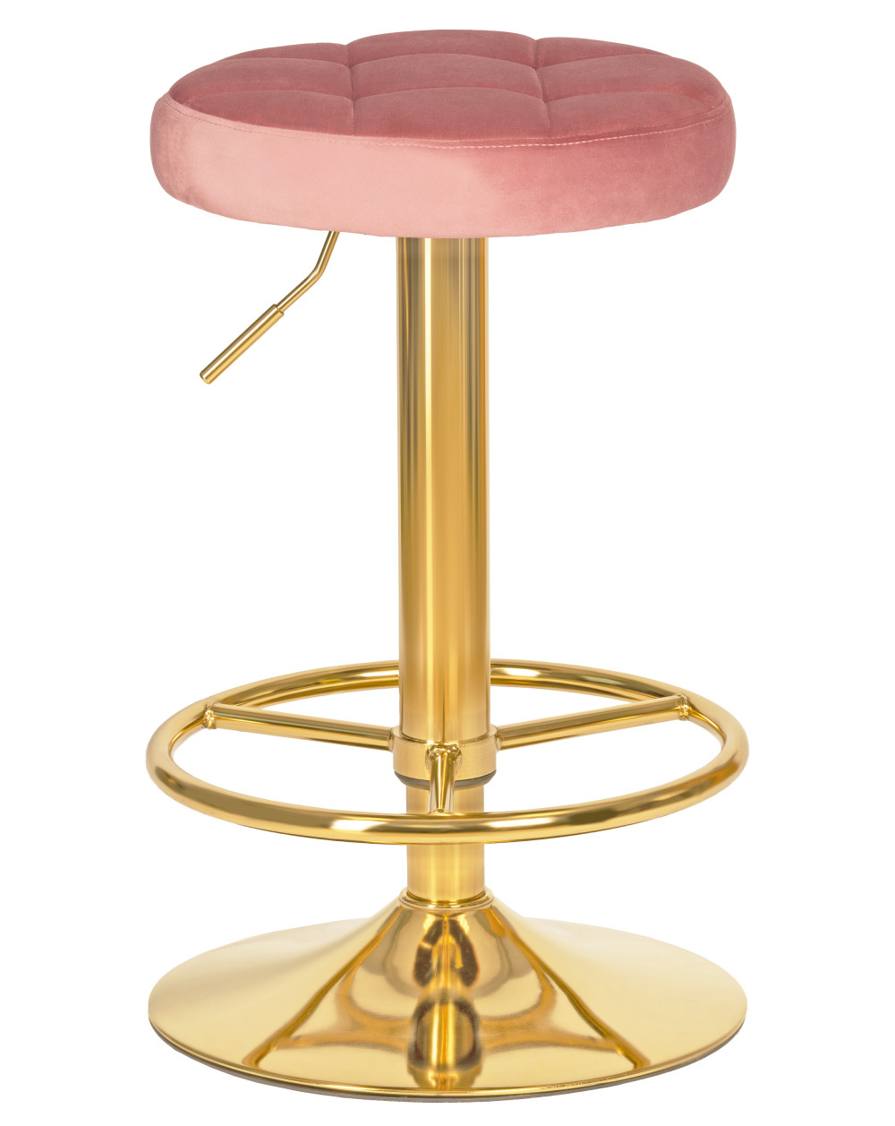 Табурет барный DOBRIN BRUNO GOLD, пудрово-розовый велюр (MJ9-32) Dobrin фото