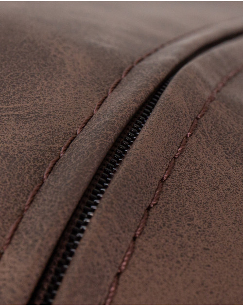 Стул обеденный DOBRIN MARK, черные ножки, коричневая винтажная экокожа (RU-05) Dobrin фото