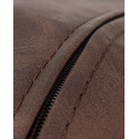 Стул обеденный DOBRIN MARK, черные ножки, коричневая винтажная экокожа (RU-05) фото Stolmag