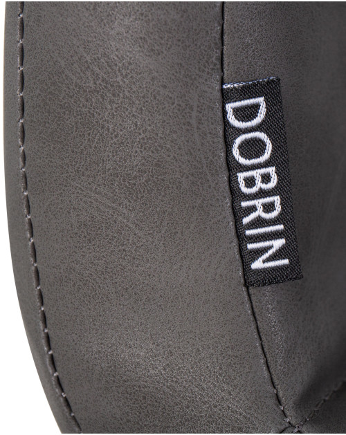 Стул обеденный DOBRIN MARK, черные ножки, серая антрацитовая винтажная экокожа (RU-08) Dobrin фото