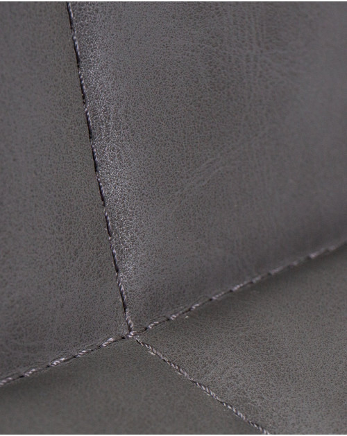 Стул обеденный DOBRIN MARK, черные ножки, серая антрацитовая винтажная экокожа (RU-08) фото Stolmag