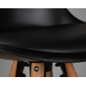 Стул полубарный DOBRIN RONNI, ножки светлый бук, черный (B-03) Dobrin фото