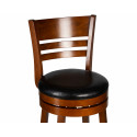 Вращающийся полубарный стул DOBRIN WILLIAM COUNTER, шоколад, черный фото Stolmag