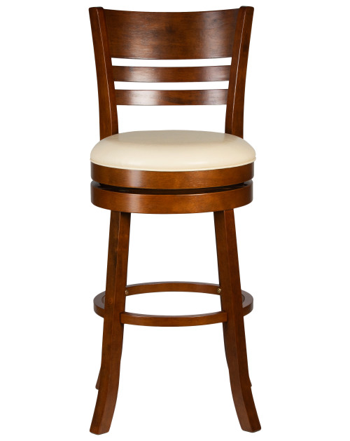 Вращающийся полубарный стул DOBRIN WILLIAM COUNTER, шоколад, кремовый фото Stolmag