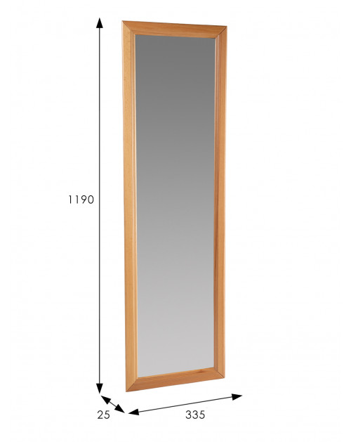 Зеркало настенное Селена 1 светло-коричневый 119 см х 33,5 см Мебелик фото