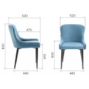 Обеденный стул Ray Ткань Голубой фото Stolmag