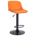 Барный стул Smile Black Экокожа Оранжевый фото Stolmag