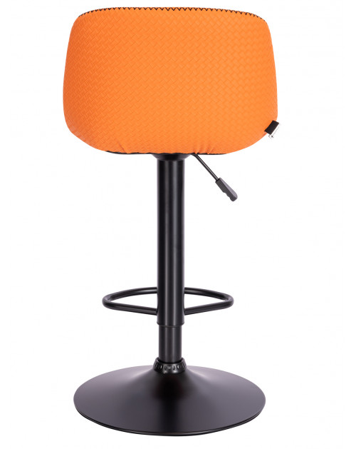 Барный стул Smile Black Экокожа Оранжевый фото Stolmag