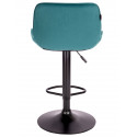 Барный стул Grace Black Ткань Темно-зеленый фото Stolmag