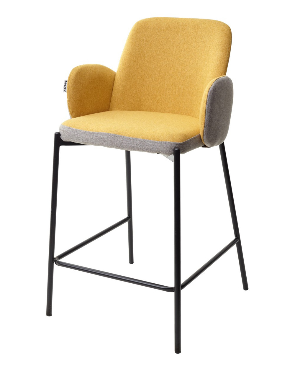 Полубарный стул NYX (H65cm) VF106 желтый/VF120 серый фото Stolmag