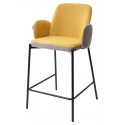 Полубарный стул NYX (H65cm) VF106 желтый/VF120 серый фото Stolmag