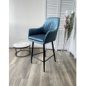 Полубарный стул Роден Blitz 19 Пепельно-синий, велюр (H65cm), M-City фото Stolmag